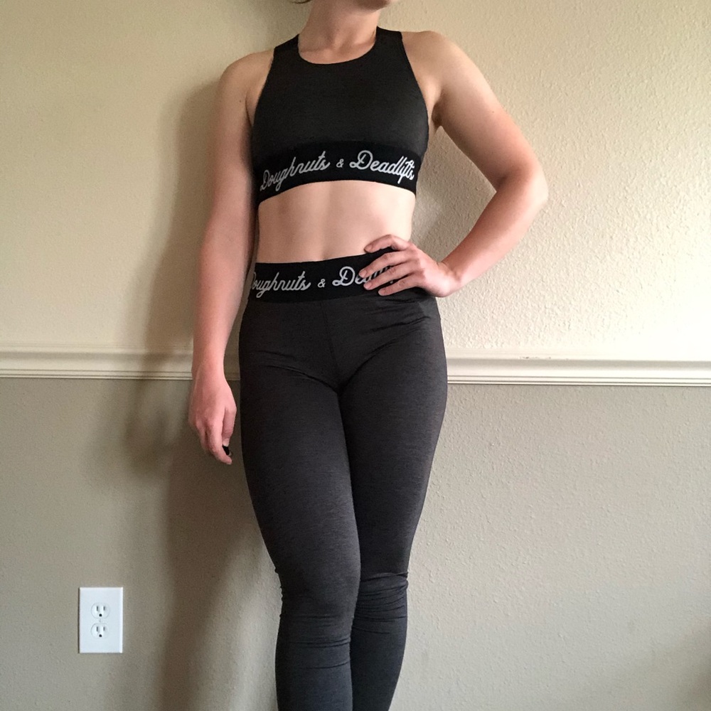 Doughnuts and Deadlifts Sports Bra Leggings Set
